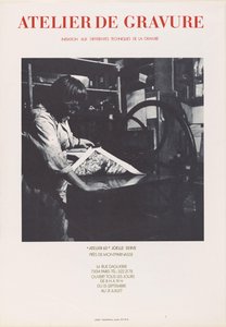 来自巴黎 Atelier 63 印刷公司的海报 Atelier de gravure ((...)) Atelier 63 Joelle Serve（物体上的标题） 作者 工作室 63