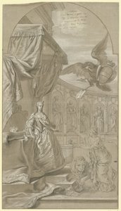 奥地利女大公玛丽亚-安娜就任家庭女教师的寓意，1744 年 作者 无名氏