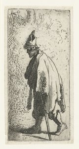 持棍乞丐 作者 伦勃朗·范·莱恩 (Rembrandt van Rijn)