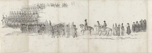 1849 年 4 月 4 日已故国王威廉二世在代尔夫特下葬（第 1 张）
1849 年威廉二世葬礼游行的五张连续照片（系列标题） 作者 咏叹调科内利斯克鲁斯曼