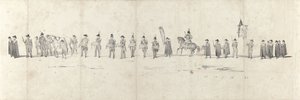 1849 年 4 月 4 日已故国王威廉二世在代尔夫特下葬（第 3 张）
1849 年威廉二世葬礼游行的五张连续照片（系列标题） 作者 无名氏