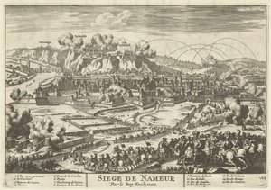 国王威廉三世的纳门之战，1695 年
纳穆尔之围 作者：Roy Guiljaum（标题在实物上）
Les Forces de l