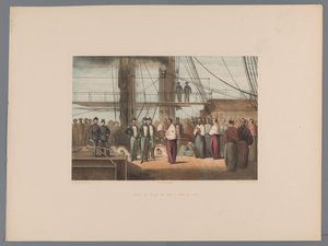 Bezoek van de prins van Fisen aan boord van het raderstoomschip Zr.Ms Gedeh
费森王子登上 Gedeh 号游览（标题见实物）
Souvenir du Japon vues d