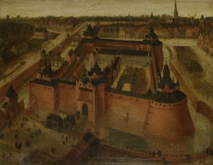 乌得勒支弗里登堡 (Vredeborch) 城堡鸟瞰图 作者 无名氏