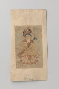 佛陀手持如意，坐于莲花之上 作者 无名氏