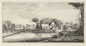 水边农舍
平地景观（系列标题） 作者 克拉斯·扬斯。 Visscher (II) (可能)