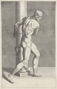基督在鞭刑柱前
基督受刑（系列标题） 作者 威廉·丹尼尔斯（Willem Danielsz）。范·特特罗德