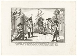 De Hollandse Leeuw door Pruisen getemd, 1787
世俗正义与神圣正义的区别：或者说，虚假的爱国主义主权令人啼笑皆非（......）（标题见实物） 作者 无名氏