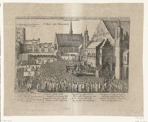 约翰-范-奥尔登巴内维尔特被斩首，1619 年
Abbildung der Iustitien Geschehen in s