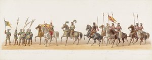 1873 年代尔夫特游行（第四版）
代尔夫特学生团成员于 1873 年 7 月 8 日举行的服装游行，描绘的是：1492 年，祖特芬伯爵、盖尔公爵查尔斯-埃格蒙德进入阿纳姆（系列 t 作者 无名氏