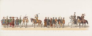 1873 年代尔夫特游行（第六版）
代尔夫特学生团成员于 1873 年 7 月 8 日举行的服装游行，描绘的是：1492 年祖特芬伯爵、盖尔公爵查尔斯-埃格蒙德进入阿纳姆（系列 ti 作者 无名氏