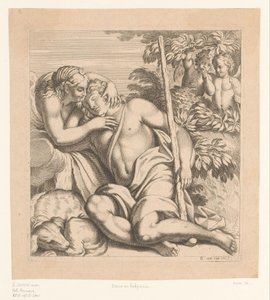 戴安娜和恩底弥翁 罗马法尔内塞宫的绘画（系列标题） 作者 Annibale Carracci