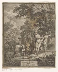戴安娜和牧羊人 扉页：杰拉德·肯弗 (Gerard Kempher)，《牧羊人之歌》，1732 年 作者 无名氏