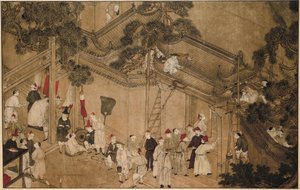 建筑工人正在施工的寺庙
妈祖的奇迹（系列名称） 作者 无名氏