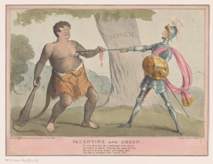 英国政治漫画，1835 年
瓦伦丁和奥森（物上标题） 作者 A.杜科特