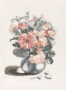 玻璃花瓶中的五幅鲜花版画
玻璃花瓶中的花朵和花瓣 作者 约翰·泰勒