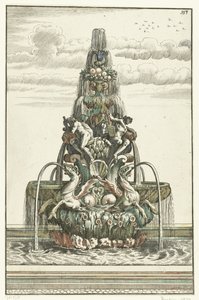 金字塔形状的喷泉 Architectura Curiosa Nova（系列标题） 作者 克里斯托弗·格哈德