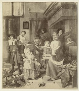 扬-斯泰恩绘画作品《圣尼古拉斯节》的摄影再现 作者 莱昂和莱维（归因于）