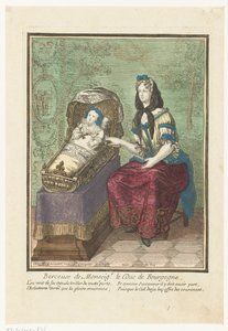 摇篮中的法国国王
Berceuse de Monseigr. Le Duc de Bourgogne.(物品上的标题） 作者 边缘克朗