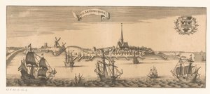 Oud-Arnemuiden 的视图 Oud Arnemuyden（物体上的标题） 作者 无名氏