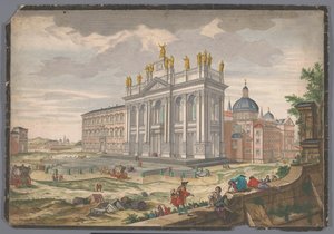 罗马拉特兰圣约翰教堂景观
Veduta della Basilica di S. Giovanni Laterano（物品上的标题） 作者 无名氏