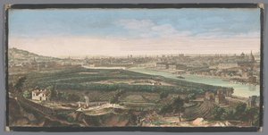 从 Chaillot 村看巴黎市的景色 巴黎市全景，夏约村高级奖（物体上的标题） 作者 雅克·里戈（可能）
