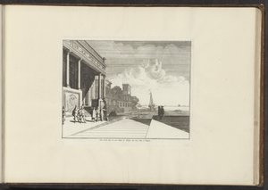 那不勒斯海滨宫殿景观
Veue de la Mer ou est Situé le Palais du Vice Roy à Naples（物上标题）
威尼斯、里窝那、那不勒斯和罗马的宫殿与古迹（系列标题） 作者 Melchior Küsel (I) (可能)