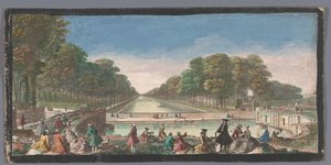 枫丹白露宫花园中的大运河景观
Veüe du Canal, de Fontainebleau（物品上的标题） 作者 雅克·里戈（可能）