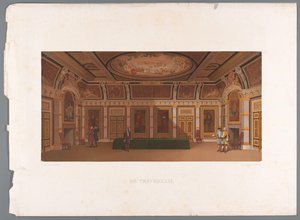 宾内霍夫 (Binnenhof) 特雷夫斯大厅 (Trêves Hall) 的内部景观 特雷夫斯大厅（物体上的标题） 作者 无名氏