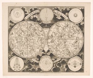 显示南北星座的星空图
蜗牛星（天体标题） 作者 荷兰和西弗里斯兰州