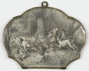 猎鹿 作者 Jean Baptiste Oudry（复制后）