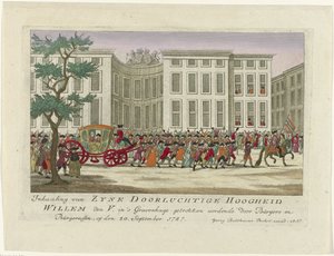 奥兰治亲王收藏，1787 年
Inhalening van Zyne Doorluchtige Hoogheid Willem den V. in 
