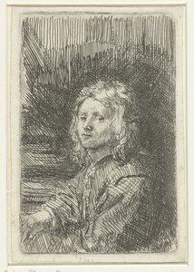 年轻人 作者 伦勃朗·范·莱恩 (Rembrandt van Rijn)