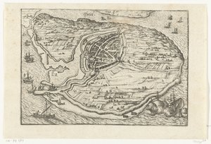 登布里尔地图，1572 年 作者 弗兰斯·霍根伯格