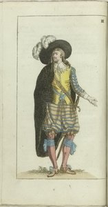 1791 年《时尚与品位内阁》，第 IIII 插图。IIII：1600 年前半期的小主人 作者 A.Loosjes