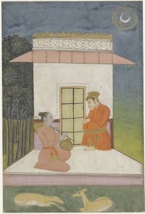 Kedara raga，坐在小楼前的一男一女 作者 无名氏