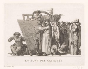 艺术家隐藏观众的反应 Le Sort des Artistes（物体上的标题） 作者 无名氏