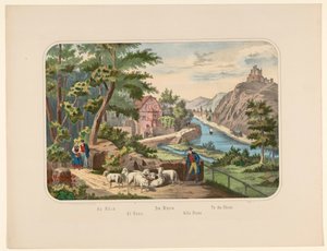 德国莱茵河畔的风景
Au Rhin / Al Reno / Am Rhein / Allo Reno / To the Rhine（标题见实物） 作者 C. Burckhardt 的 Nachf。