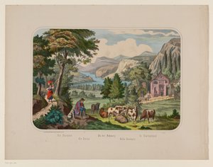 瑞士的风景 En Suisse / En Suiza / In der Schweiz / Nello Svizzera / In Switzerland（物体上的标题） 作者 C. Burckhardt 的 Nachf。
