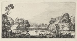 有农场的风景
平地景观（系列名称） 作者 克拉斯·扬斯。 Visscher (II) (可能)