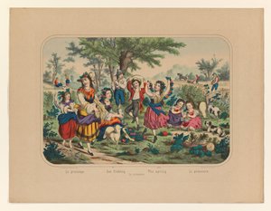 Landschap met figuren
Le printemps / Der Frühling / The spring / Lo primavera / Lo primavera（标题见实物） 作者 无名氏
