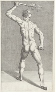 两个人说话的男人 基督之鞭（系列标题） 作者 威廉·丹尼尔斯（Willem Danielsz）。范·特特罗德
