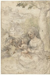马利亚怀了孩子，约瑟夫聆听天使的声音 作者 Pieter Coecke van Aelst (一)