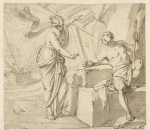 密涅瓦出现在奥德修斯面前 作者 Abraham Bloemaert（拒绝归因）