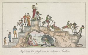 拿破仑的levenstrap，1814 拿破仑的伟大和衰落的阶梯（物体上的标题） 作者 无名氏
