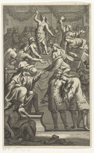 接待 Cornelis de Bruyn 作为 Bentvueghels 的新成员 作者 无名氏