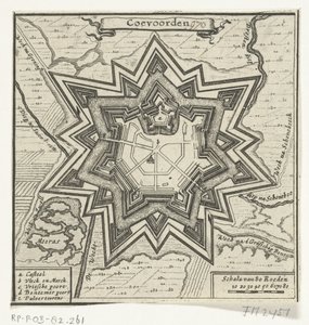 科沃登地图，1672 年
科沃登（实物上的标题） 作者 无名氏