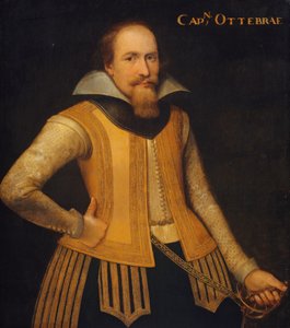 奥托·布拉赫 (Otto Brahe) 的肖像，他是前往重新瓜分新西兰的丹麦连队长，于 1610 年进入勃兰登堡服役 作者 无名氏