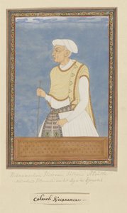 Neknam-khan 的肖像；他曾是阿卜杜拉苏丹的大臣，并担任卡纳塔克纳米尔-朱姆拉的军队指挥官 (sar-lashkar) 作者 无名氏