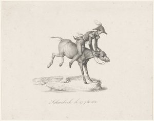 骑驴的弗雷德里克王子，1830 年
Schaerbeck le 27 7bre 1830（标题见实物） 作者 无名氏